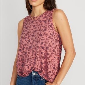 Old Navy Luxe Sleeveless Floral Top